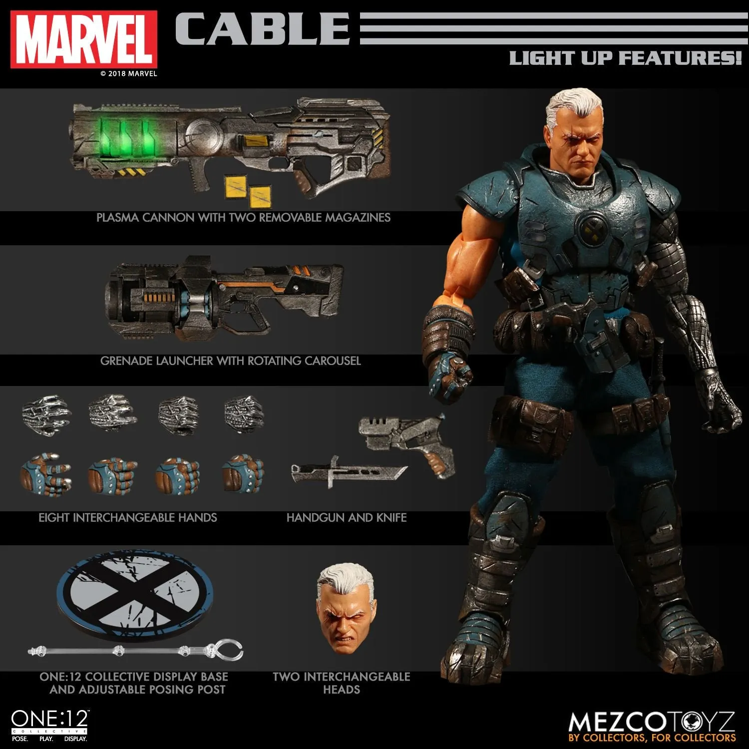 1/12 - Marvel Comics - Cable - MINT IN BOX