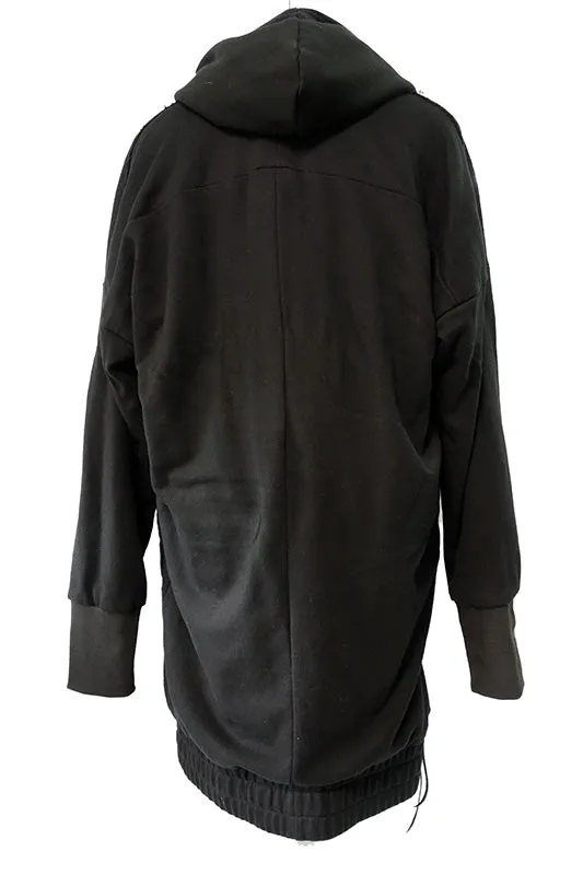 1802-JK10 Fleece Drape Rider Coat