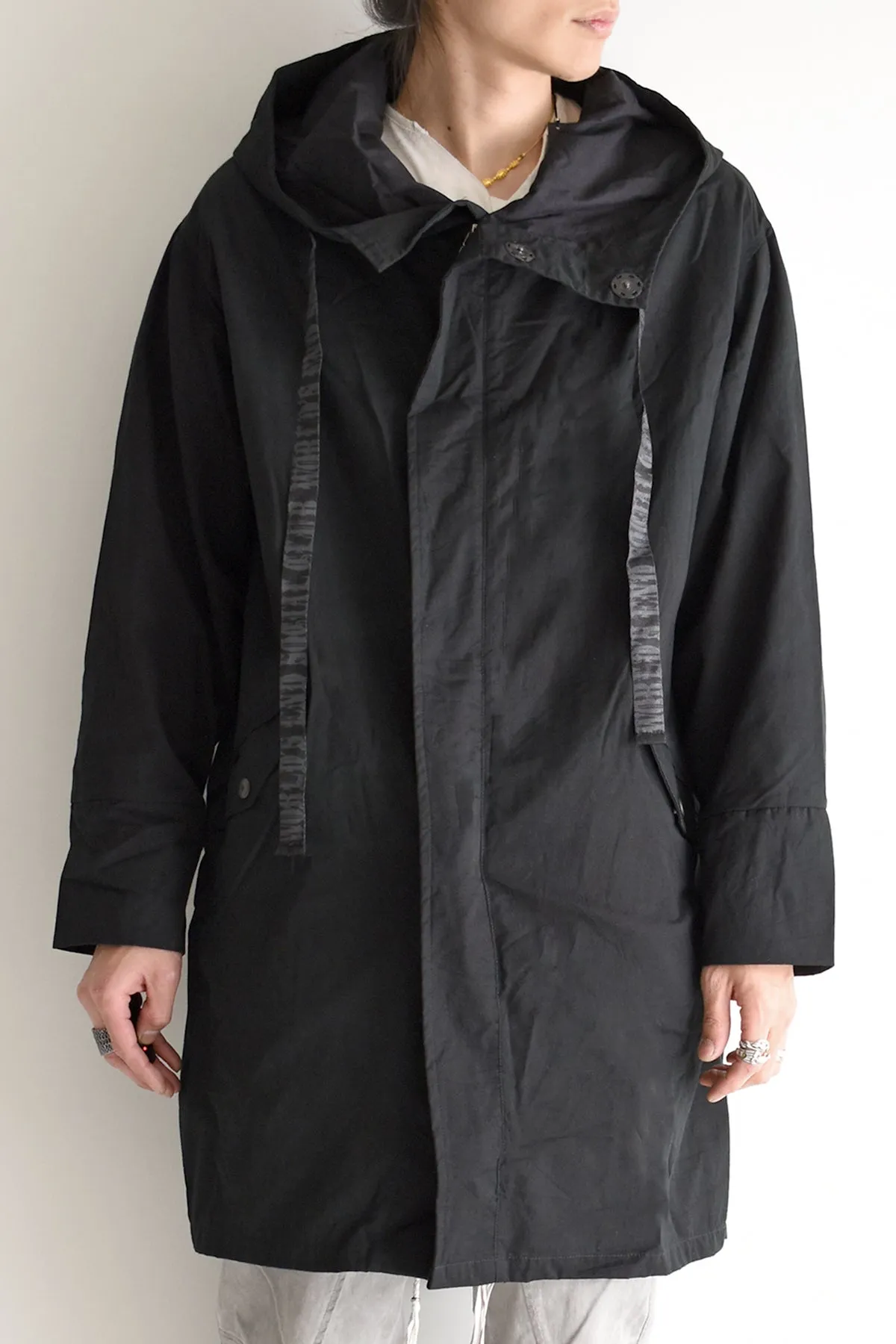 1901-JK03A Organic Cotton Mods Coat Black