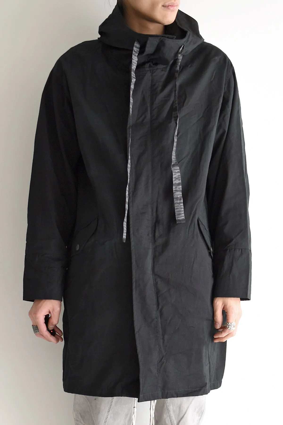 1901-JK03A Organic Cotton Mods Coat Black