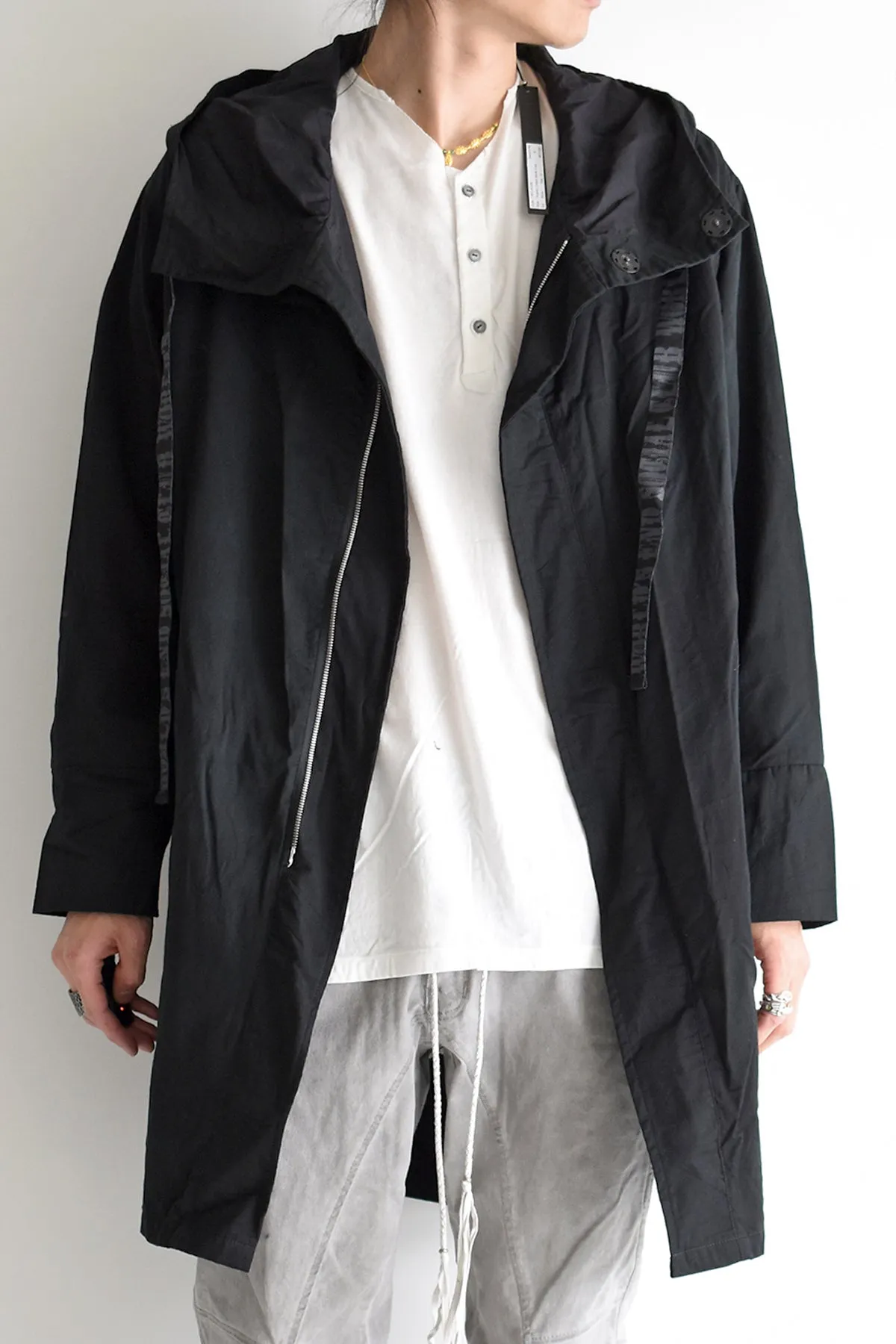 1901-JK03A Organic Cotton Mods Coat Black