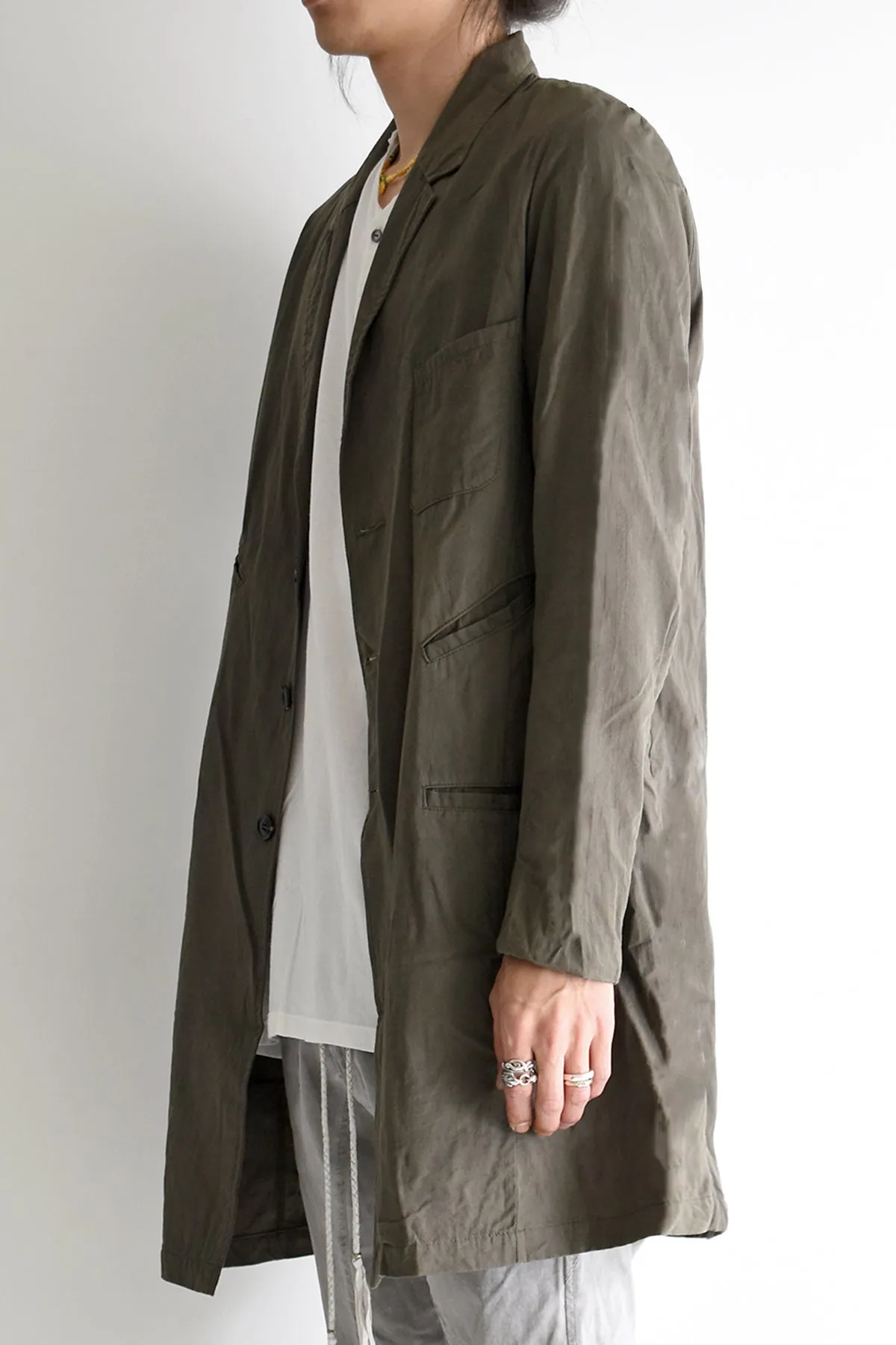 1901-JK04A Organic Cotton Multipul Coat Khaki