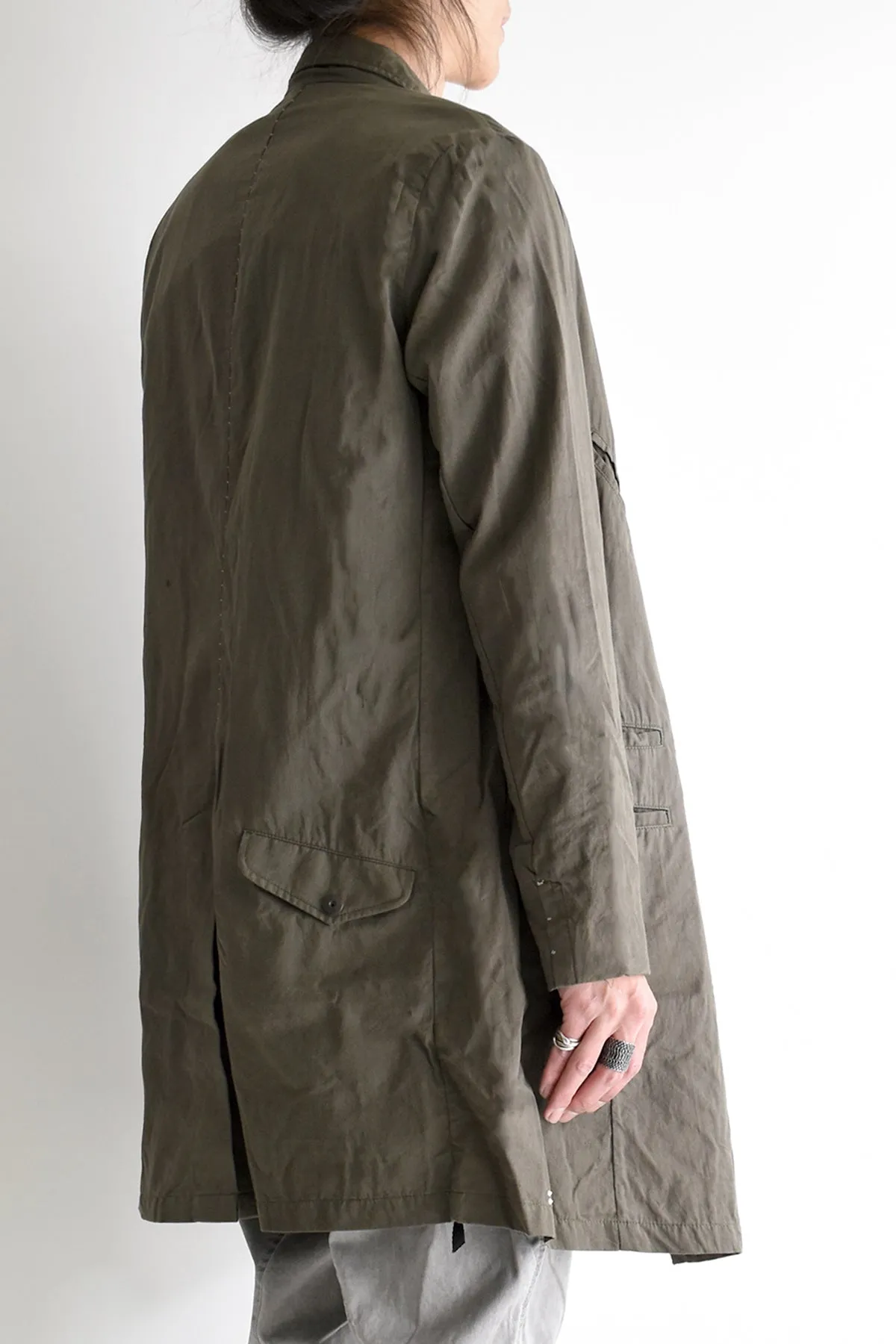 1901-JK04A Organic Cotton Multipul Coat Khaki