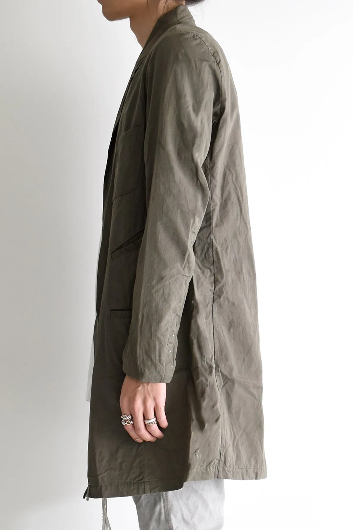 1901-JK04A Organic Cotton Multipul Coat Khaki