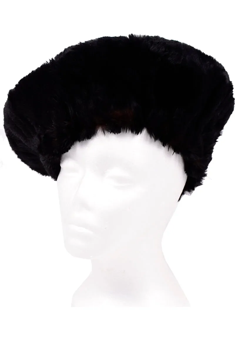 1960s Black Fur Beret