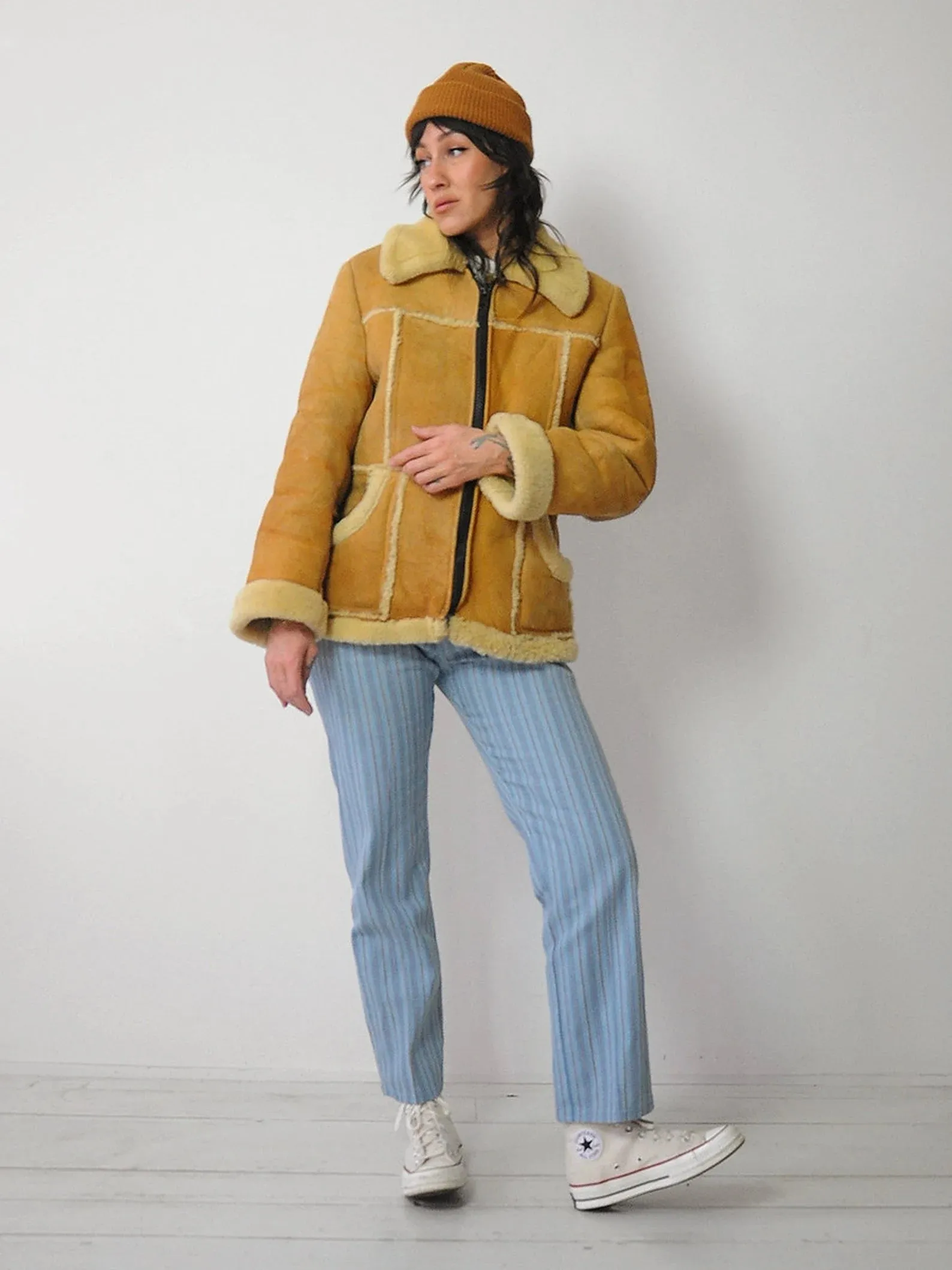 1960's Suede Shearling Fur Coat