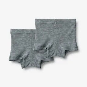 2 Wool Boxershorts Avalon - melange grey