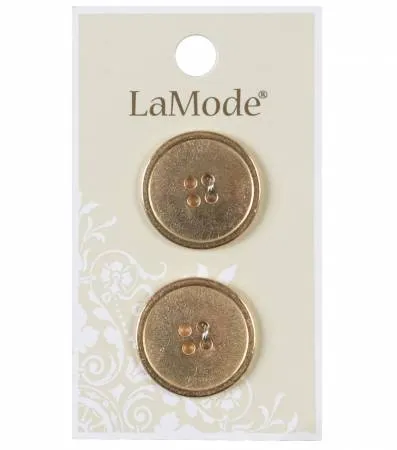 7/8" Gold Metal Buttons | LaMode