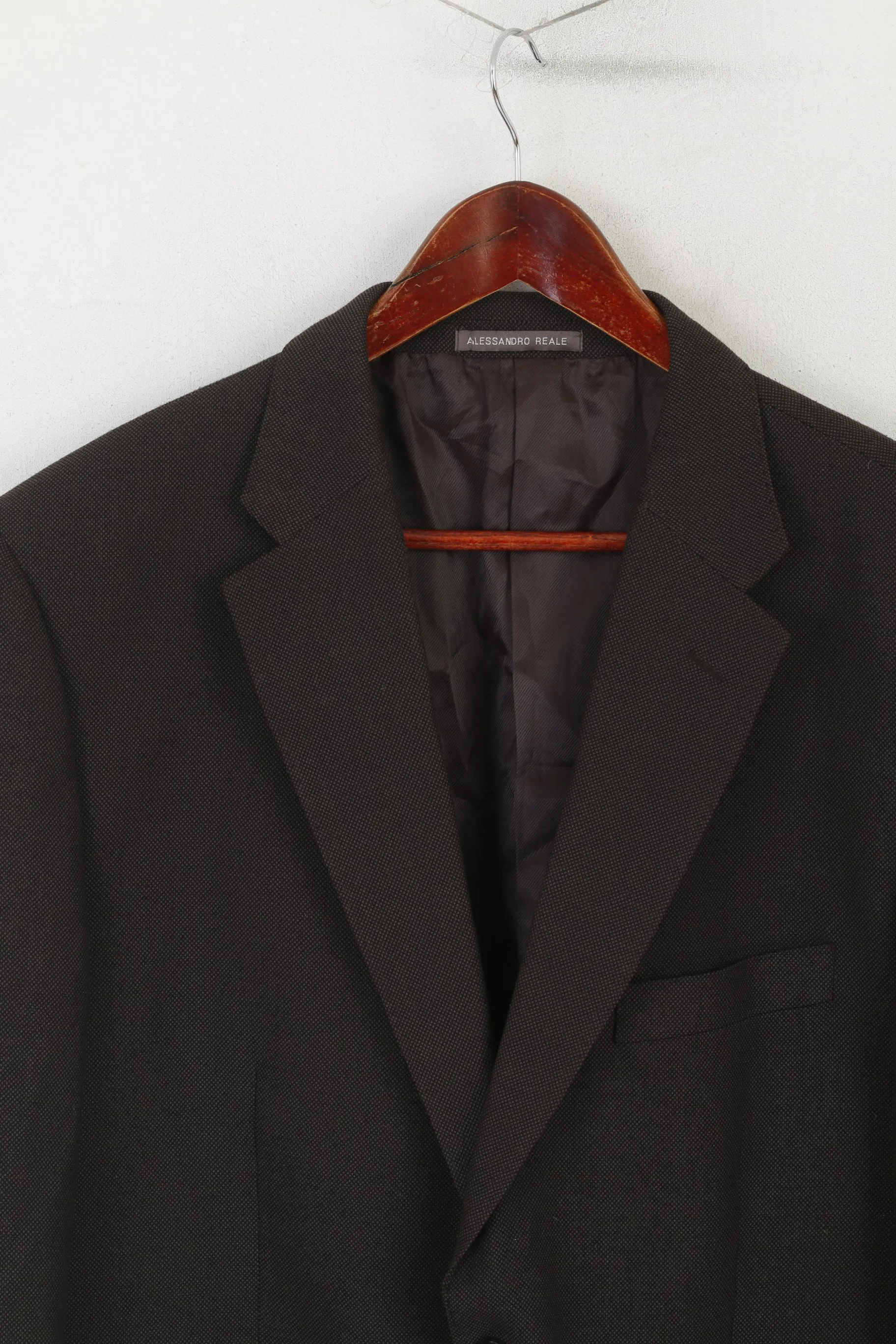 Alessandro Reale Men 58 48 Blazer Brown Linea Tasmania Single Breasted Jacket