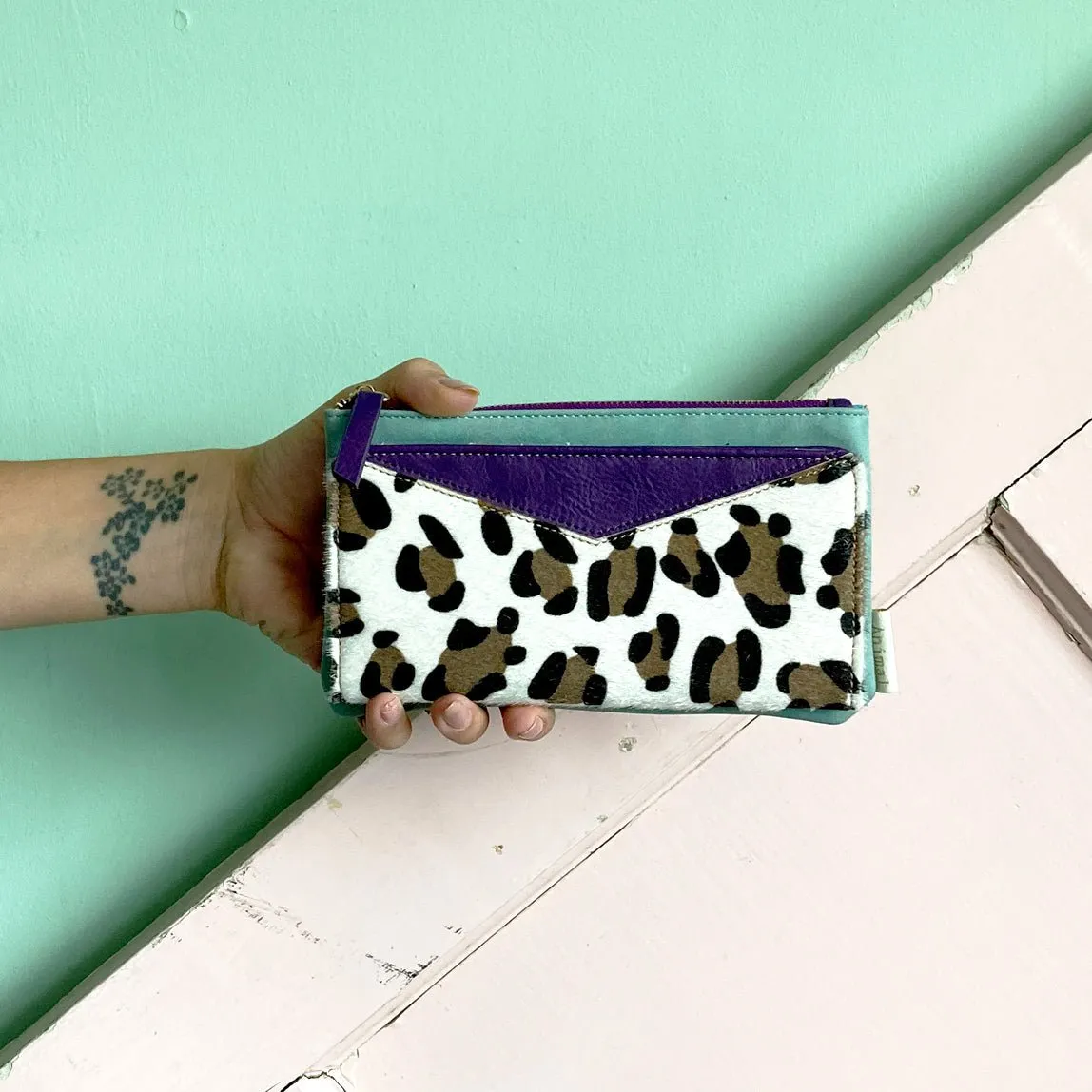 Animal Print Purple Leopard Wallet