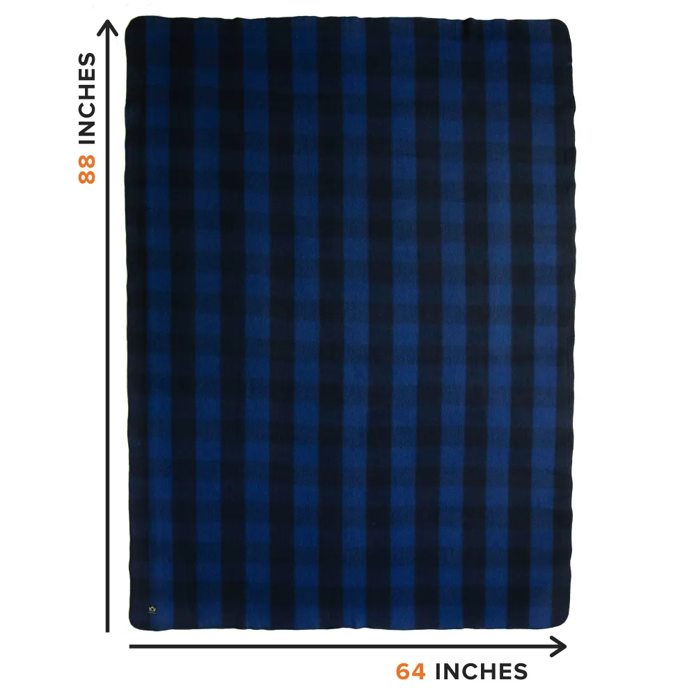 Arcturus Backwoods Wool Blanket - Blue Buffalo Plaid