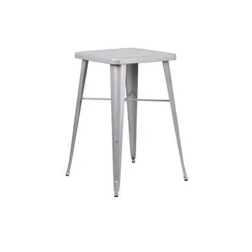 Bar Height Silver Galvanized Finish Tolix Table 24