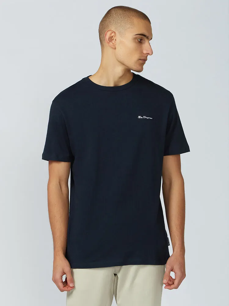 Ben Sherman Signature Chest Embroidery TEE Midnight BU2520036