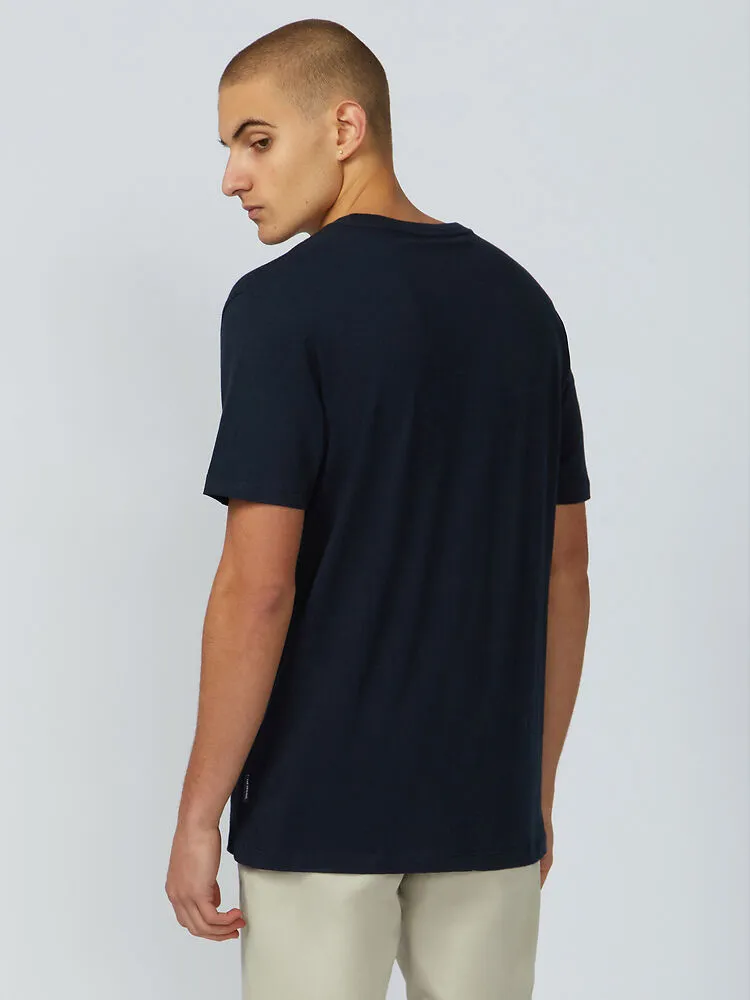 Ben Sherman Signature Chest Embroidery TEE Midnight BU2520036