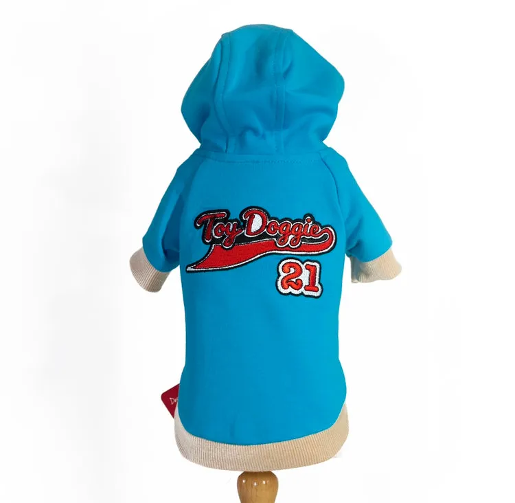 Blue Basepawll 21 Hood - Dog or Cat Hoodie