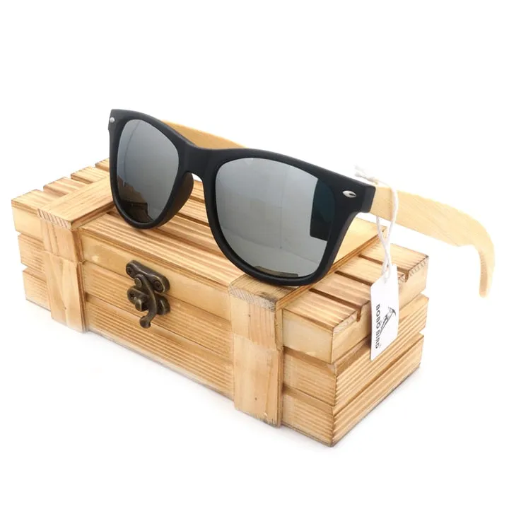 BOBO BIRD Black Square Women Men Sunglasses