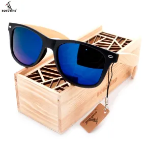 BOBO BIRD Black Square Women Men Sunglasses