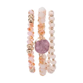 Camden Pink Druzy Bracelets