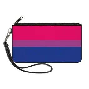 Canvas Zipper Wallet - LARGE - Flag Bisexual Pink Purple Blue by Buckle-Down