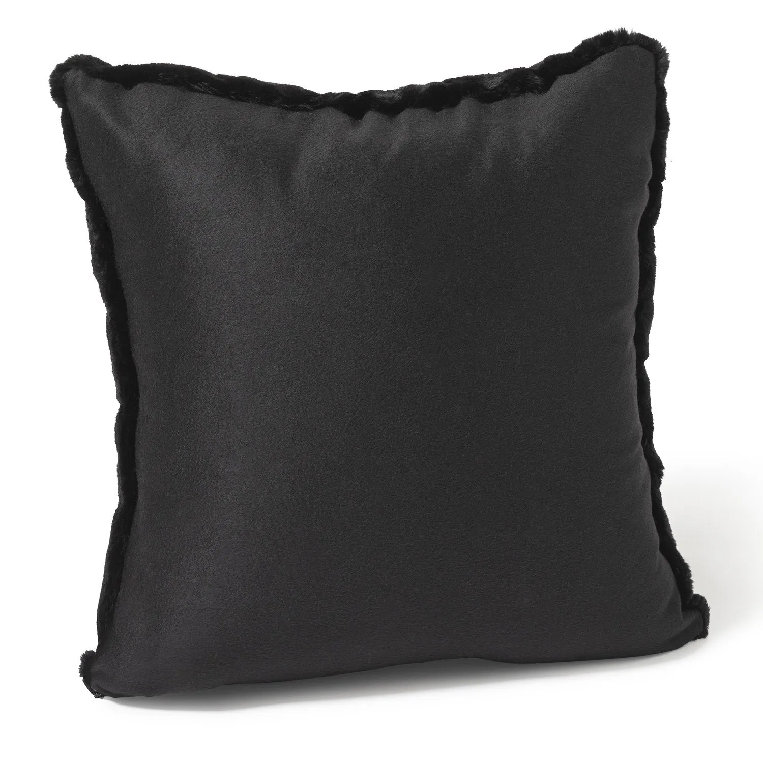 Castoro Sheared Beaver Fur and Cashmere Pillow- Black