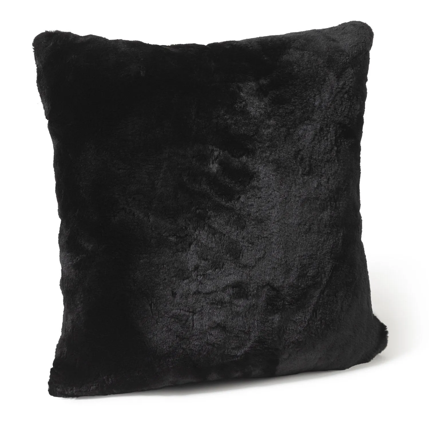 Castoro Sheared Beaver Fur and Cashmere Pillow- Black