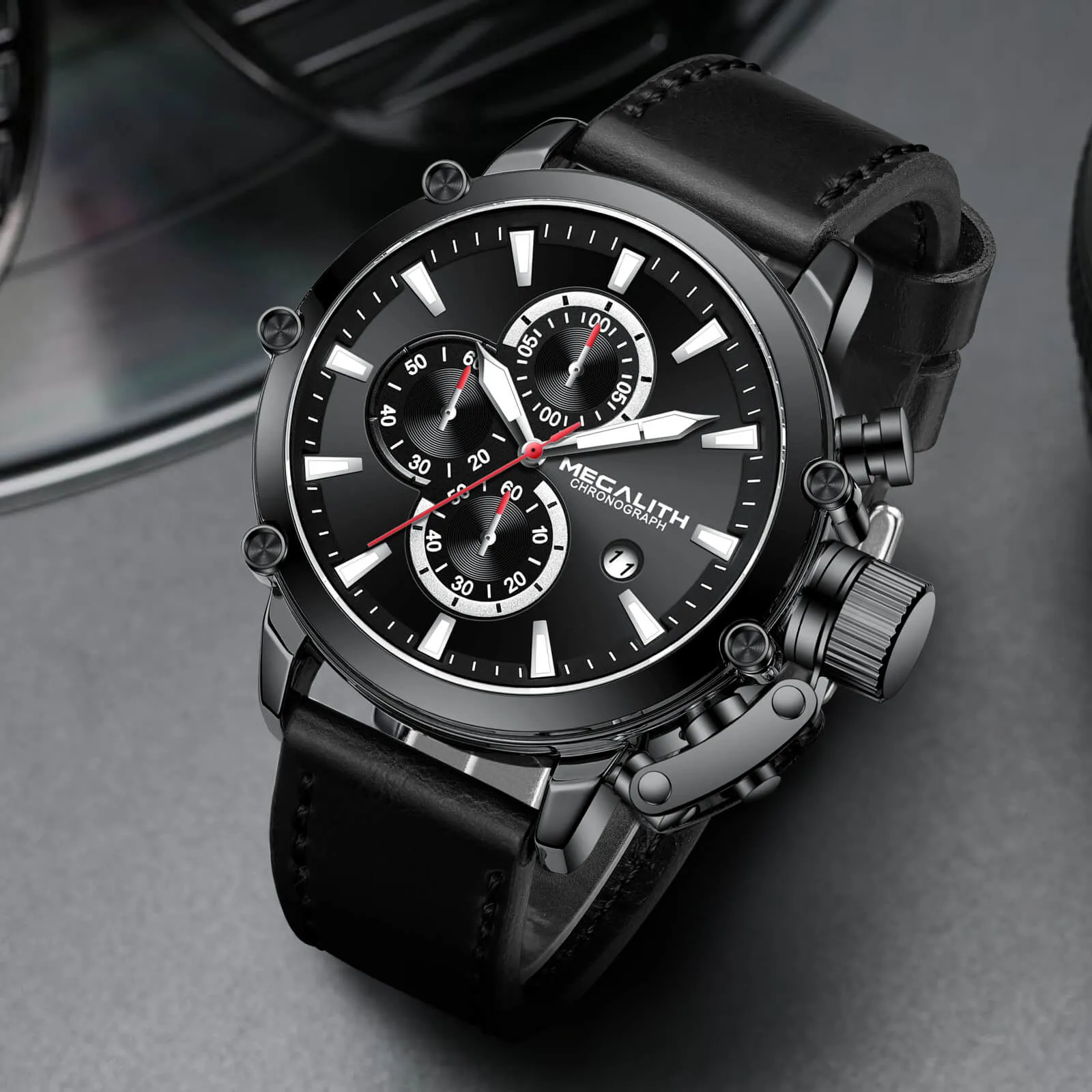 Chronograph Watch | Leather Band | 8262M