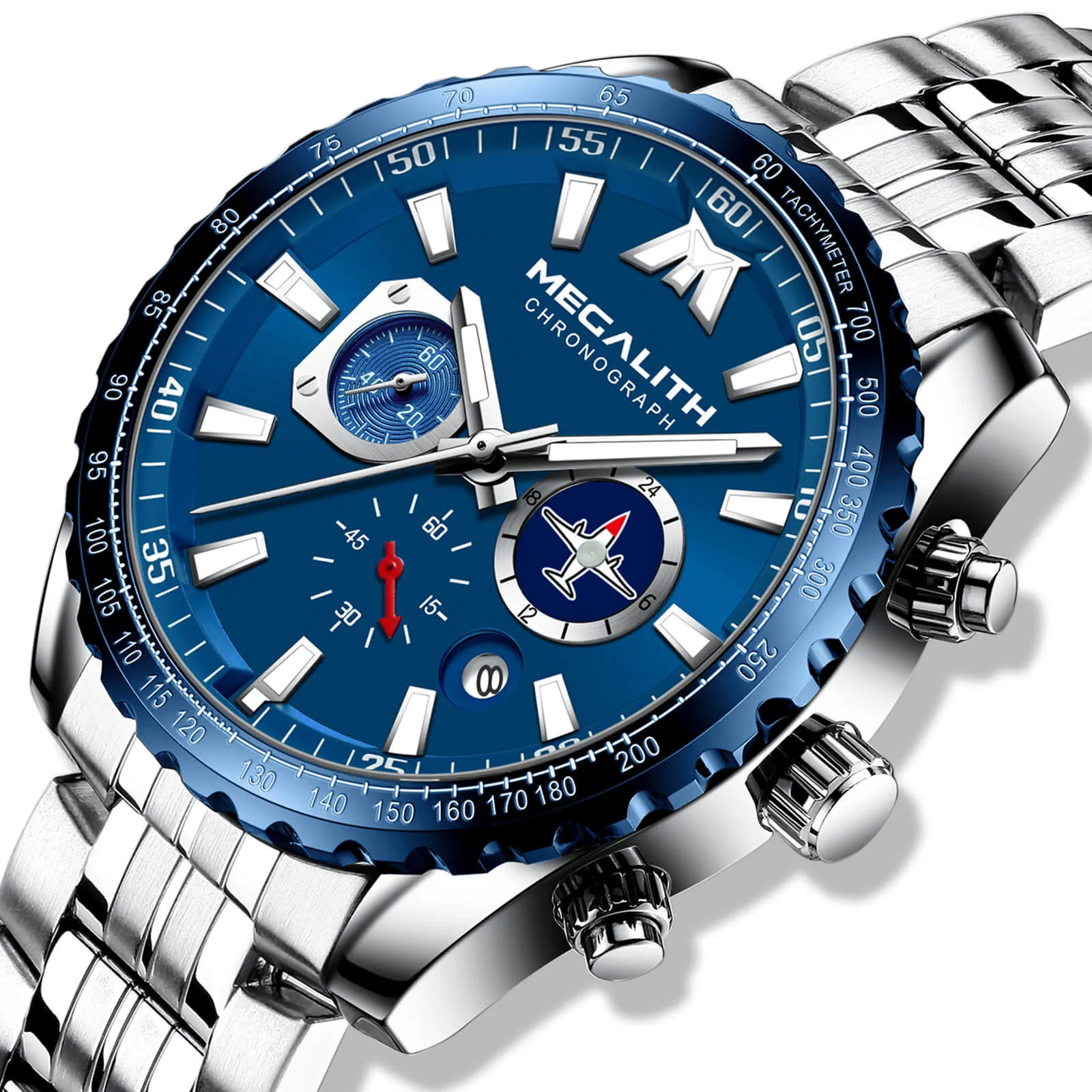 Chronograph Watch | Stainless Steel Band | 8212M