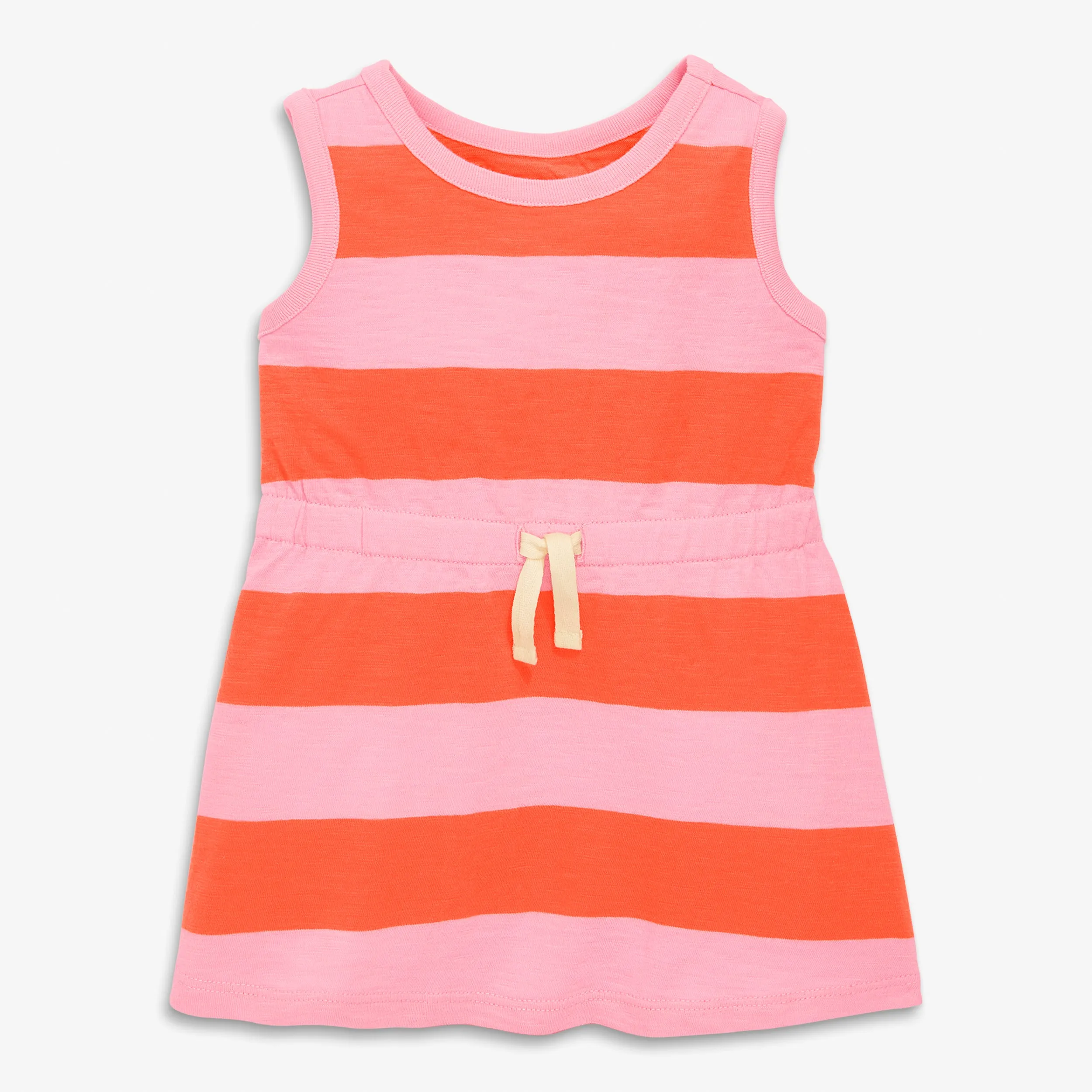 Clearance baby tank drawstring dress in rugby stripe