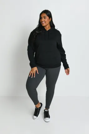 Curve Extreme Fleece Lined Leggings - Dark Grey Marl