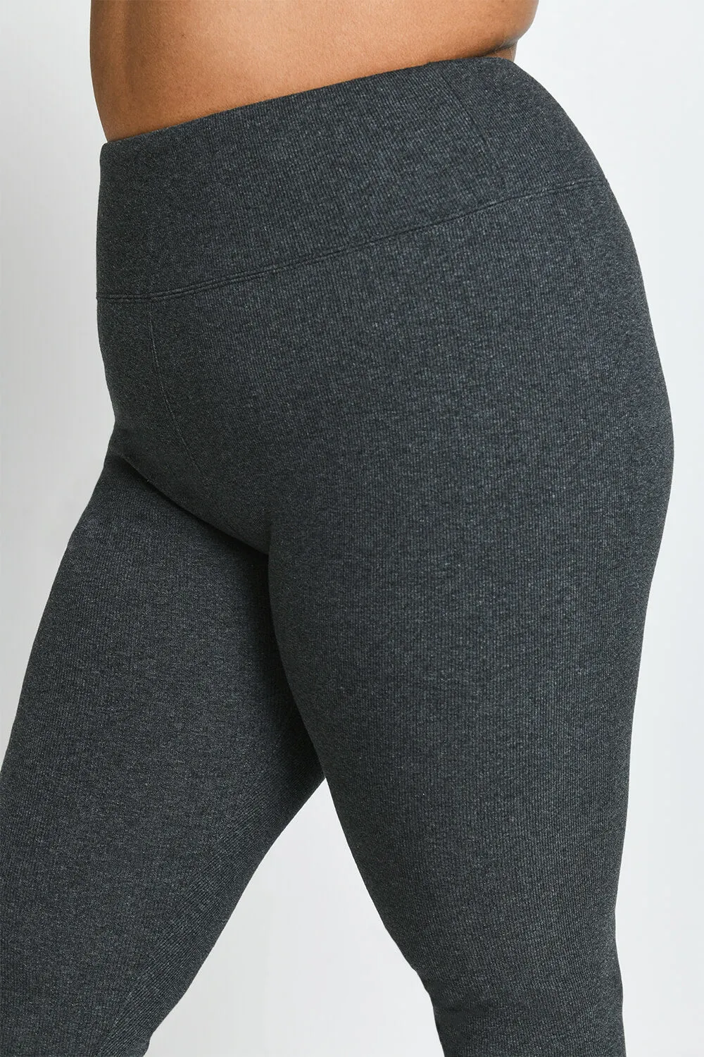 Curve Extreme Fleece Lined Leggings - Dark Grey Marl