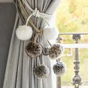 Dartmoor Grey Faux Fur Curtain Tieback