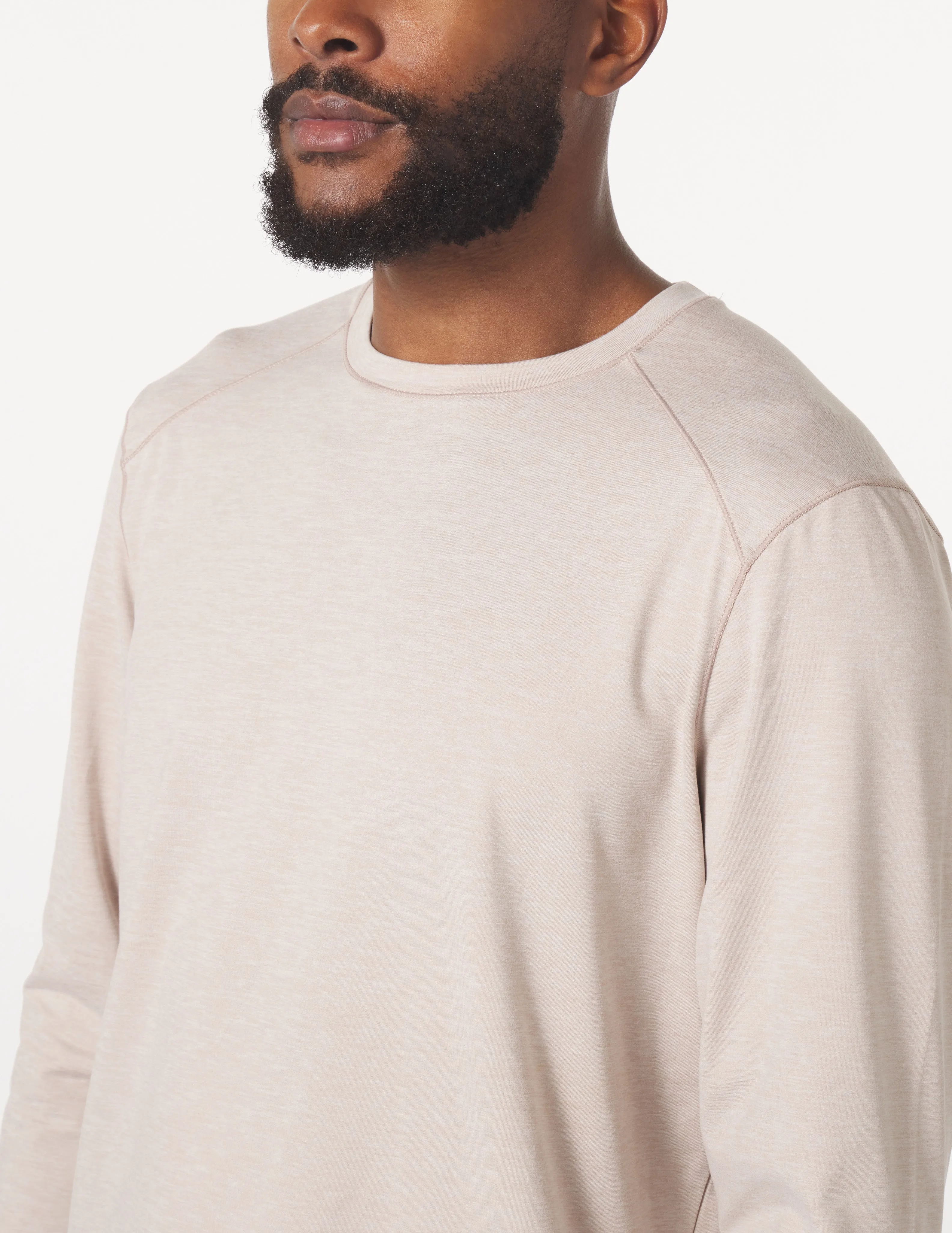 Dash Crew Neck: Oatmilk Marble