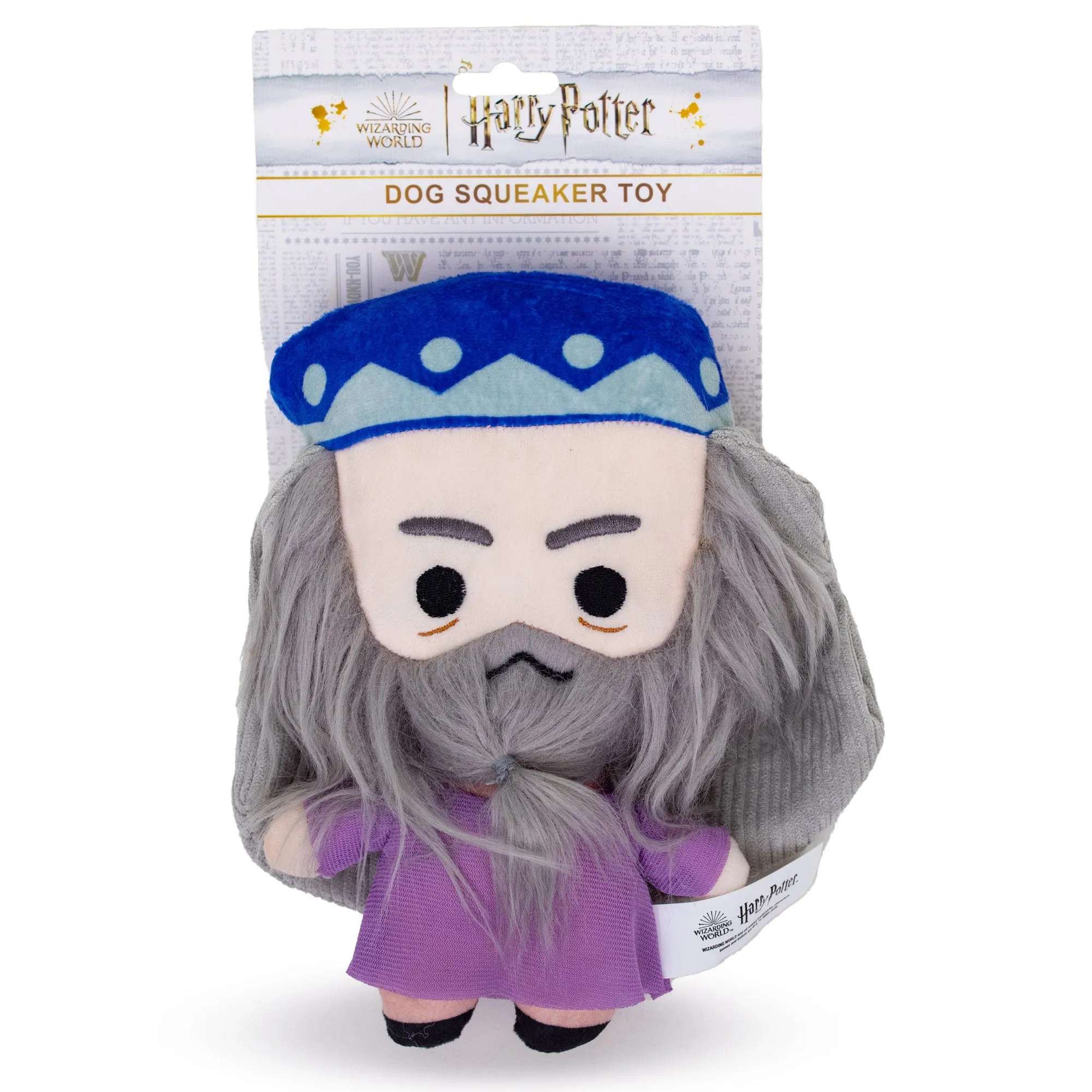 Dog Toy Squeaker Plush - Harry Potter Dumbledore Standing Charm Full Body Pose by Buckle-Down