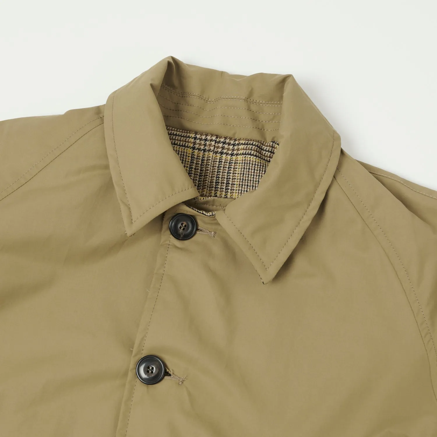 East Harbour Surplus 'Benson' Reversible Trench Coat - Tan/Check