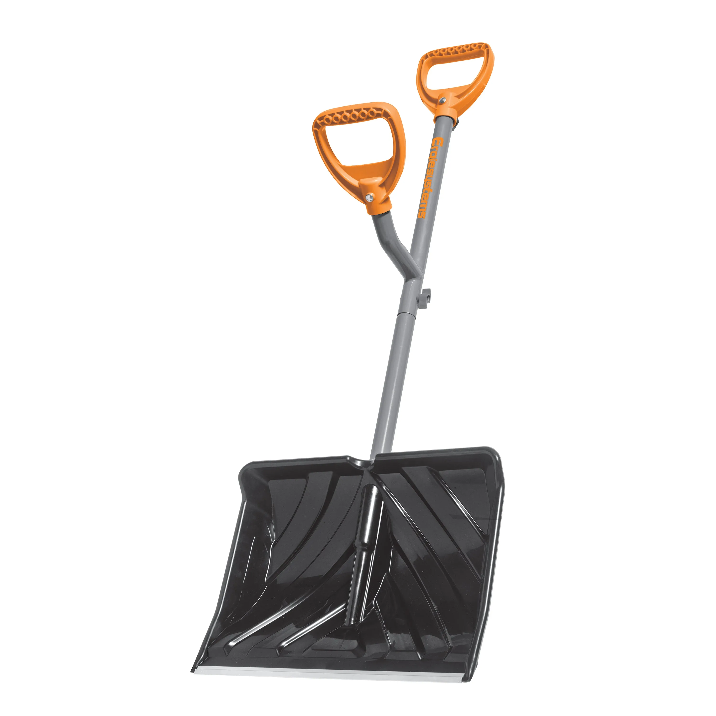 Ergie Systems ERG-SNSH18 Steel Shaft Impact Resistant Snow Shovel | 18-Inch Shovel | 34.5-Inch Shaft | Push/Scoop Combination Blade