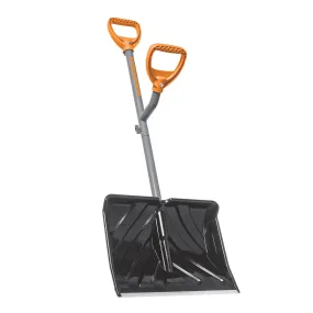 Ergie Systems ERG-SNSH18 Steel Shaft Impact Resistant Snow Shovel | 18-Inch Shovel | 34.5-Inch Shaft | Push/Scoop Combination Blade