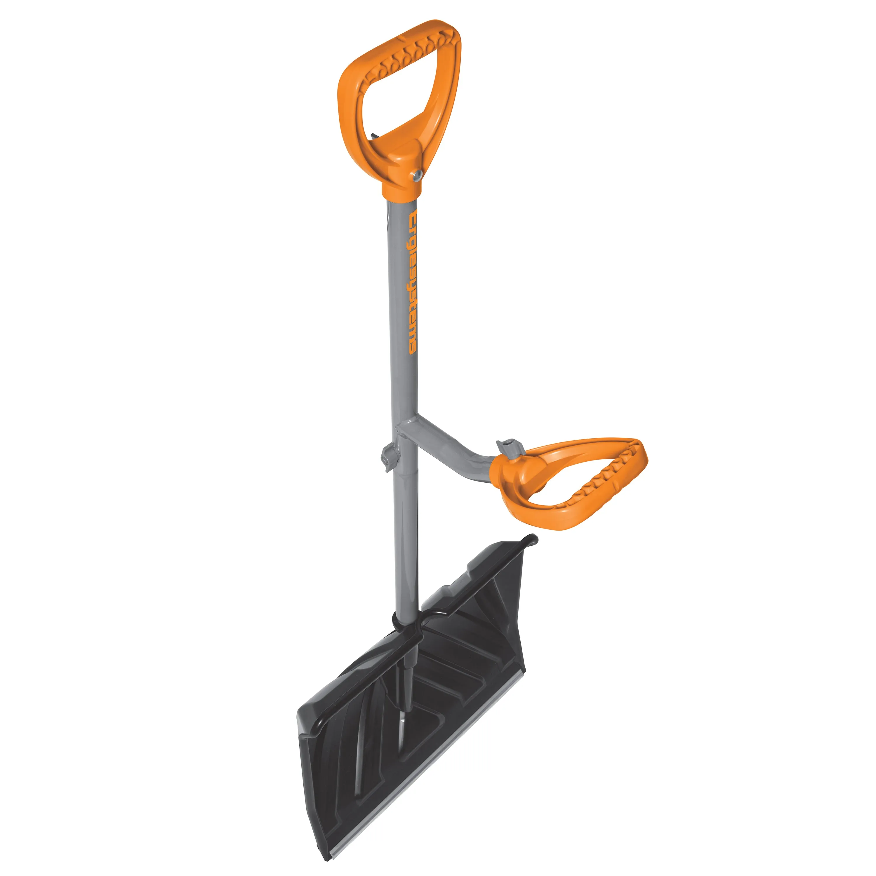 Ergie Systems ERG-SNSH18 Steel Shaft Impact Resistant Snow Shovel | 18-Inch Shovel | 34.5-Inch Shaft | Push/Scoop Combination Blade