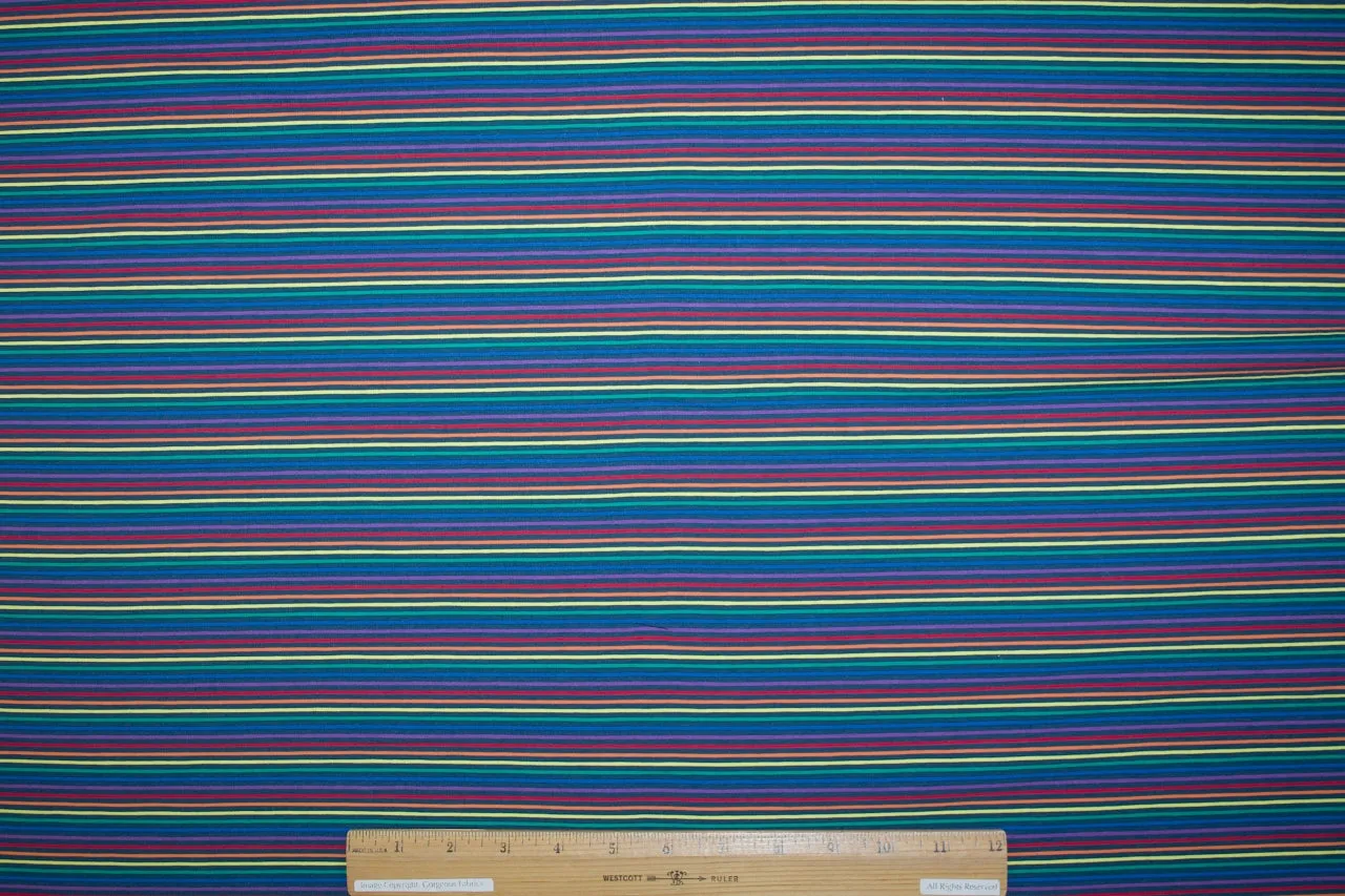 Extra Wide Rayon Jersey Stripe - Rainbow