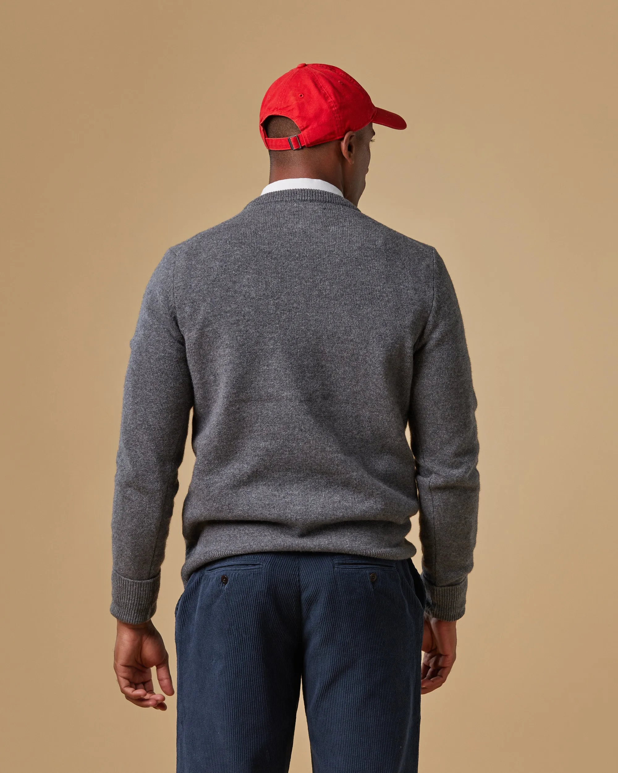 Extrafine Merino Wool Crew Neck - Grey