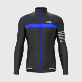 Fdx All Day Men's & Boy's Blue Thermal Roubaix Long Sleeve Cycling Jersey