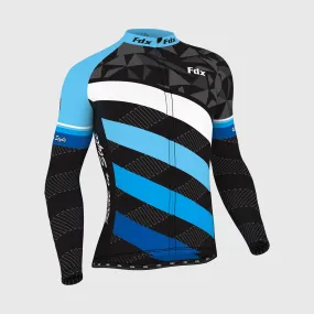 Fdx Equin Men's & Boy's Blue Thermal Roubaix Long Sleeve Cycling Jersey