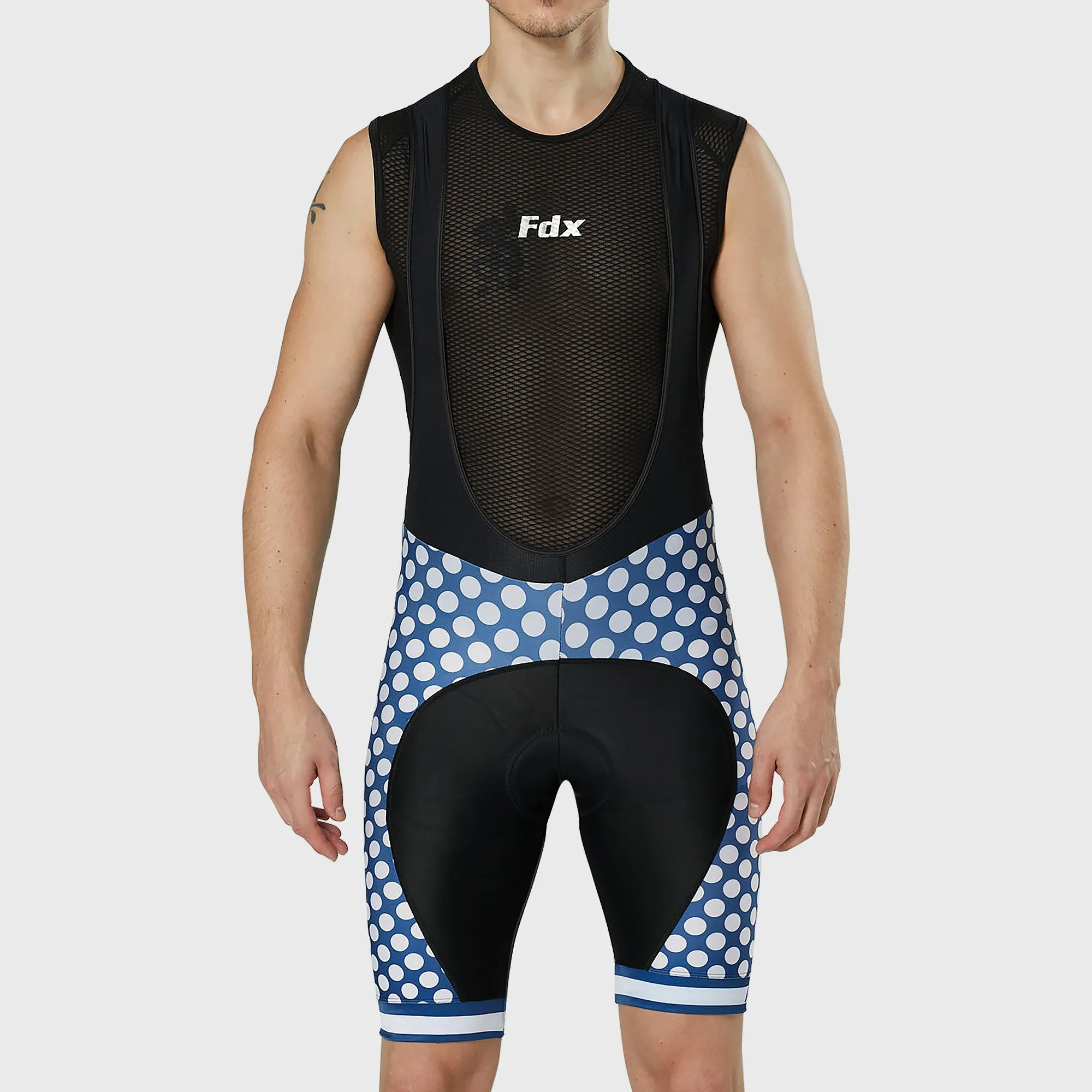 Fdx Equin White Men's & Boy's Padded Summer Cycling Bib Shorts