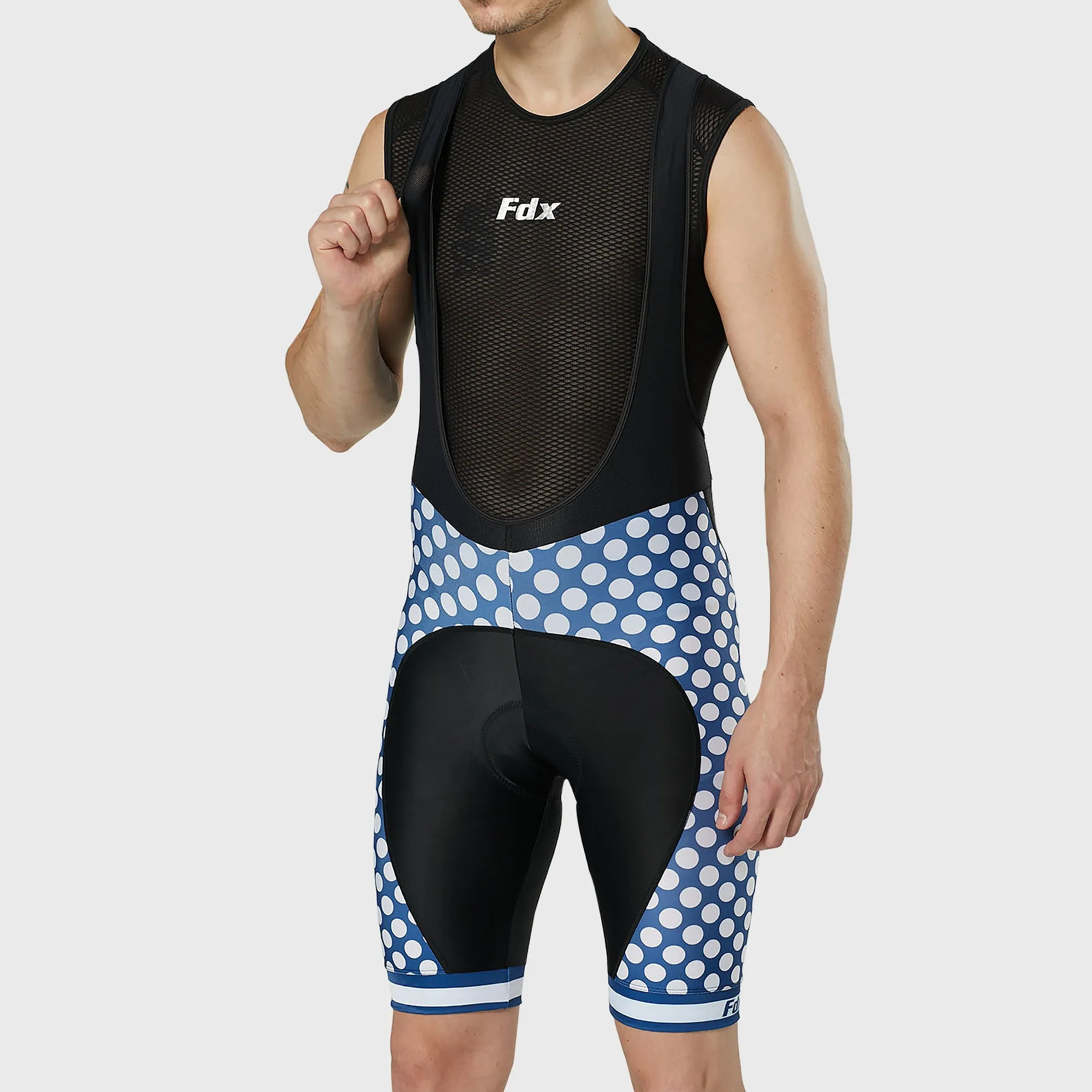 Fdx Equin White Men's & Boy's Padded Summer Cycling Bib Shorts