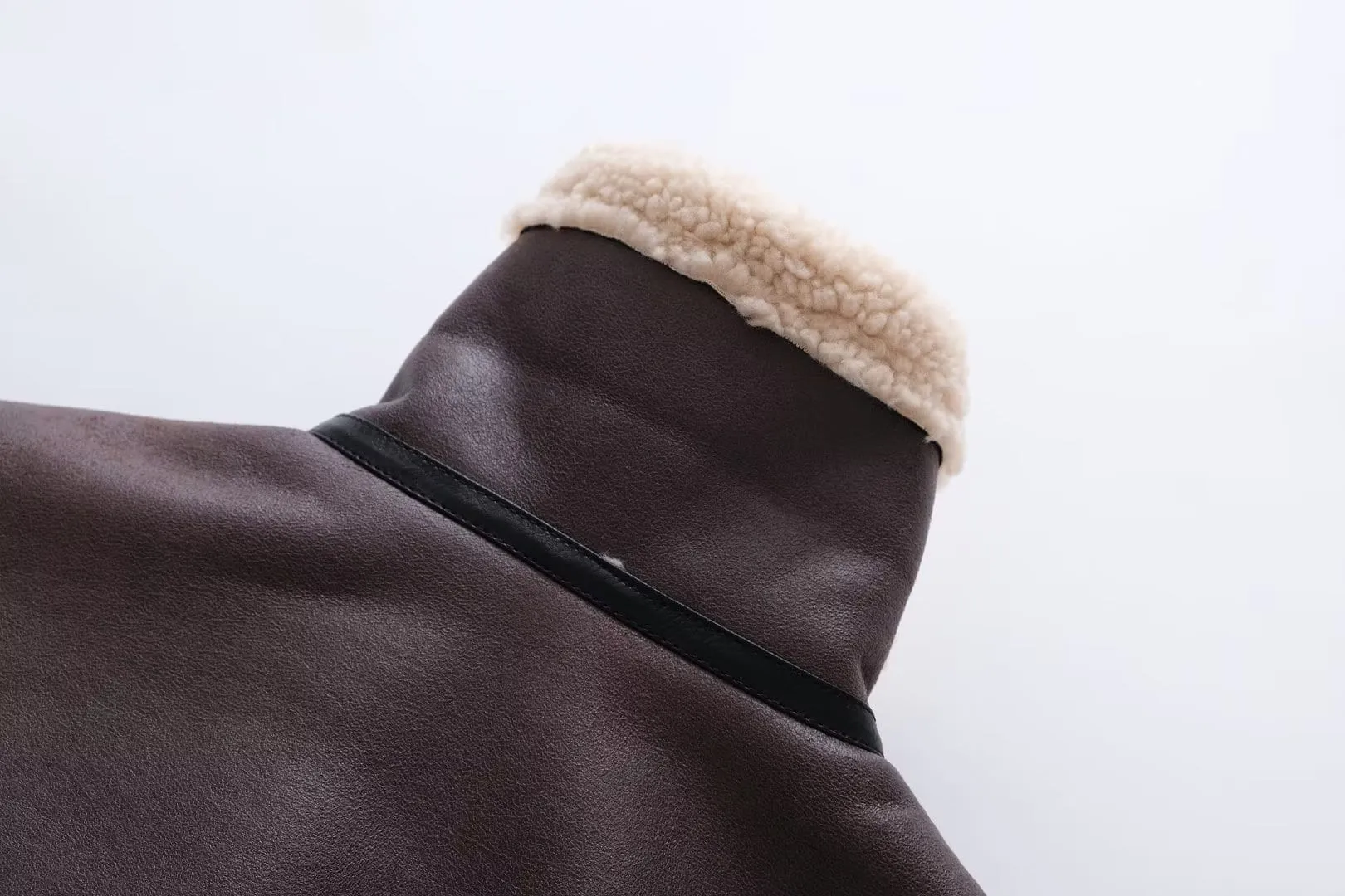 Fur Integrated Zipper Coat