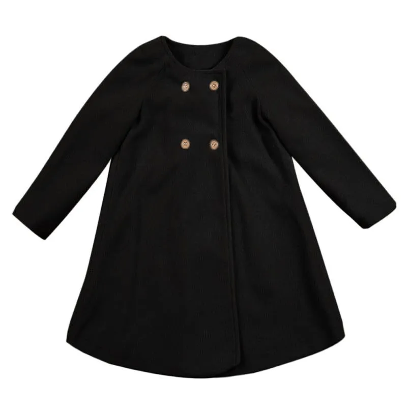 Girls Kids Clothes Baby Clothing Outwear Cloak Button Jacket Warm Coat Clothes Popular Infantil