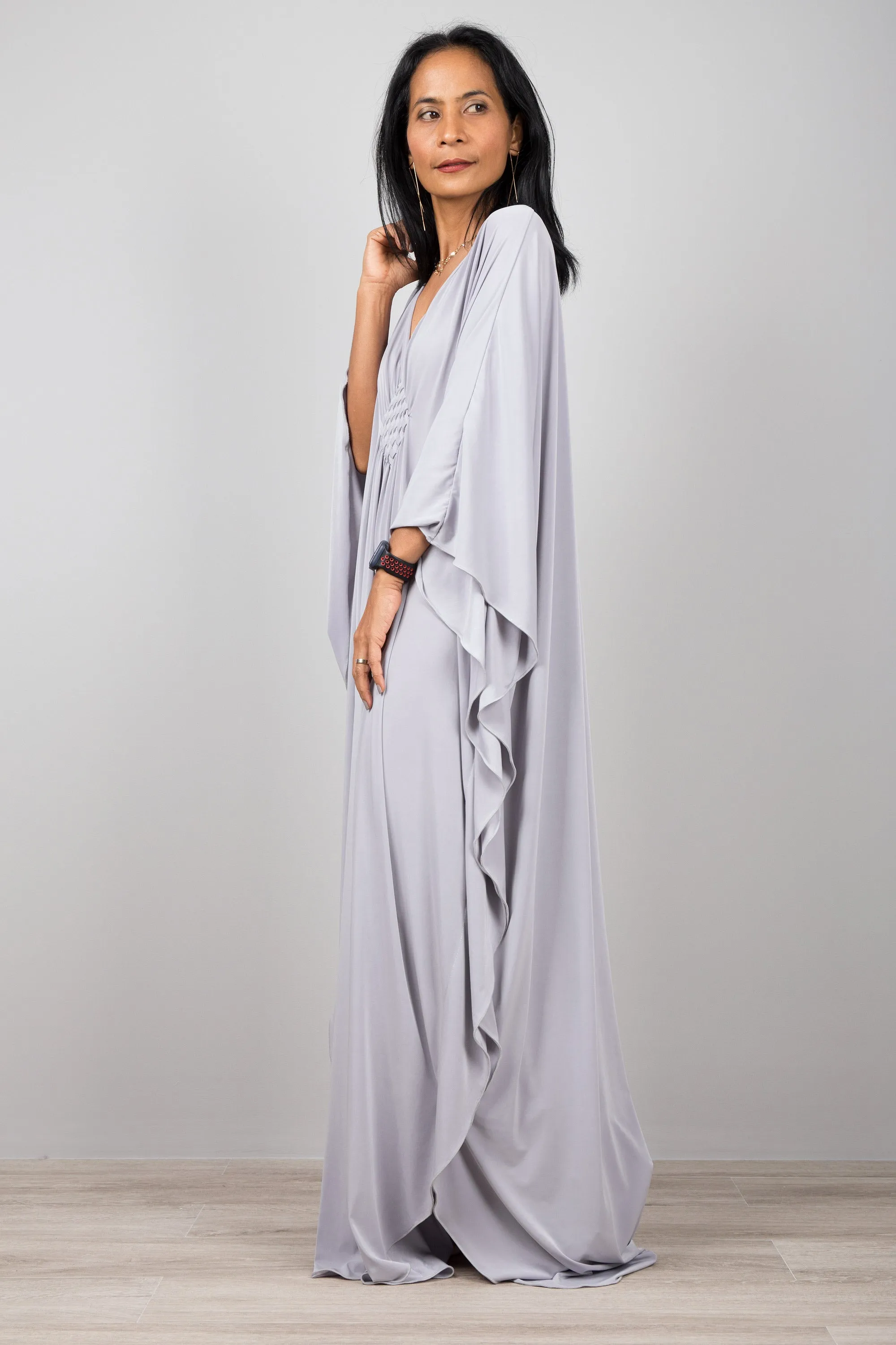 Grey kaftan dress