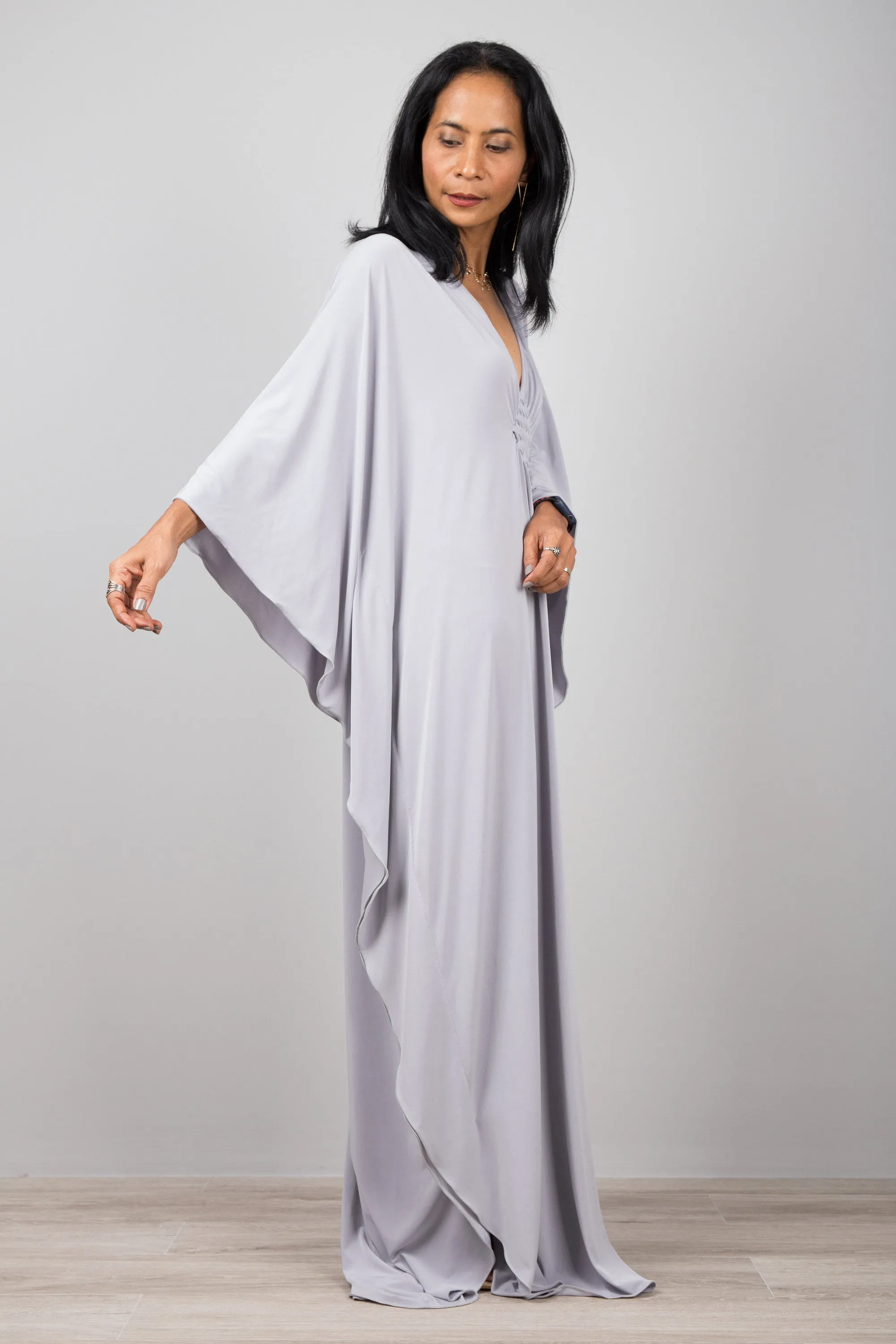 Grey kaftan dress