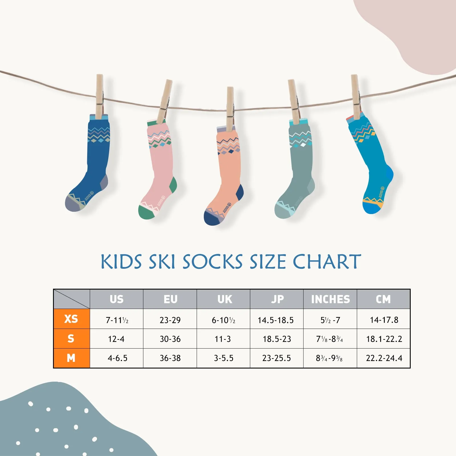 Kids Merino Wool Ski Socks