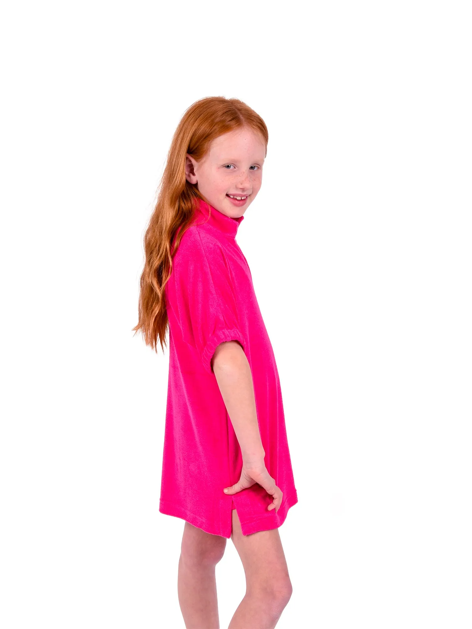 Lil Poppy Dress - Pink Cabaret Terry