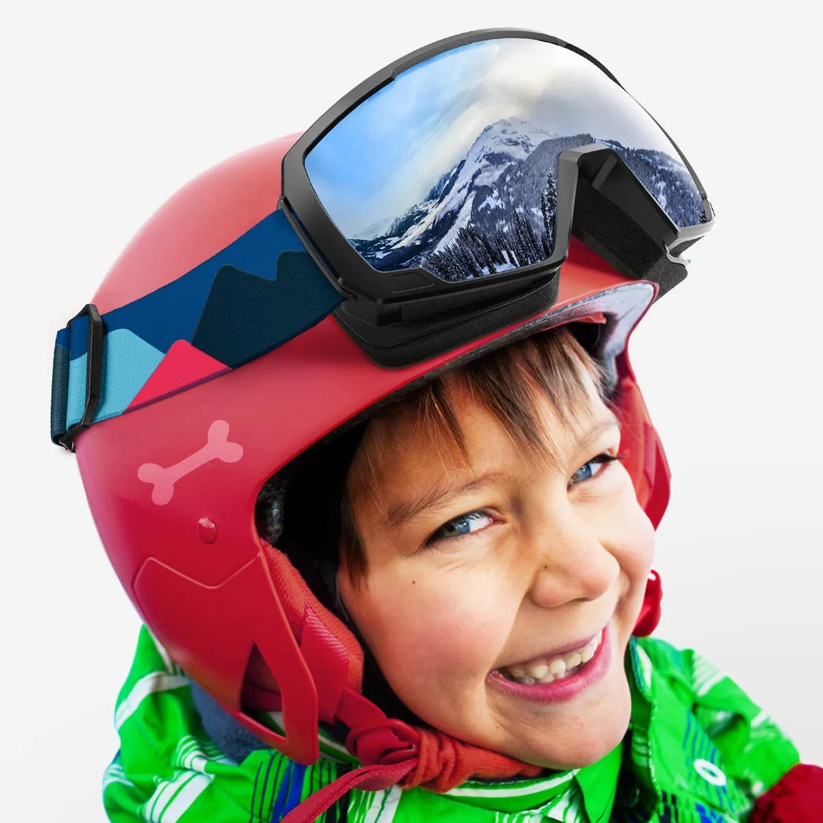 Lollipop Asian Fit Kids Snow Goggles